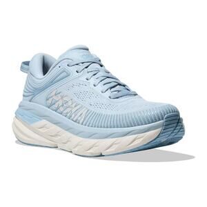 Hoka One One Bondi 7 Mesh Low Top Running Road Shoes Icewater/White Women's 8.5